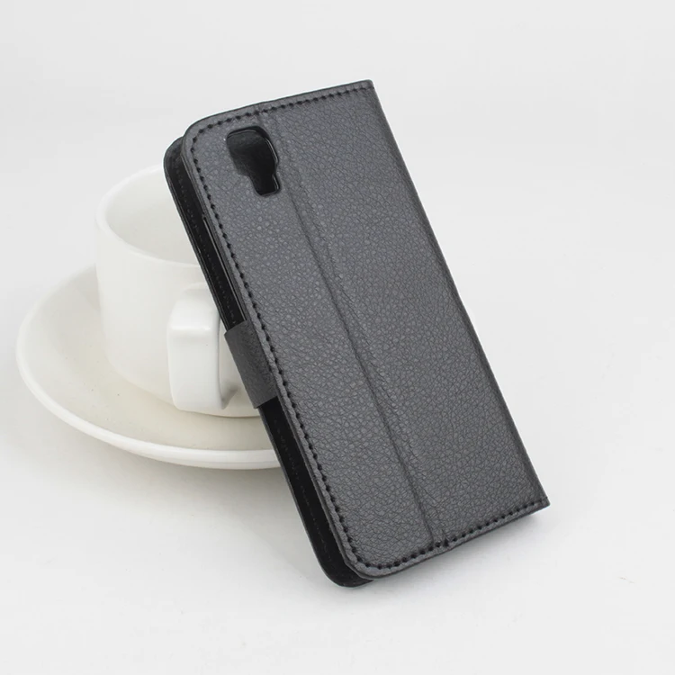 Для Wiko Fizz чехол для телефона Folio Flip чистый цвет Личи шаблон PU кожаный бумажник