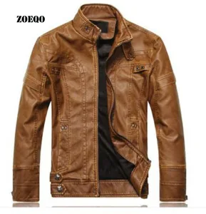 Новинка, Высококачественная кожаная куртка ZOEQO, мужская кожаная куртка, Мужская кожаная куртка и пальто, мотоциклетная куртка