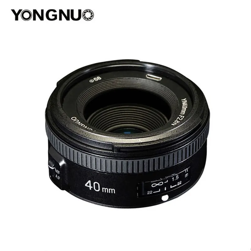 Объектив камеры YONGNUO YN 40 мм F2.8 для Nikon YN40 стандартный объектив AF MF Prime цифровой