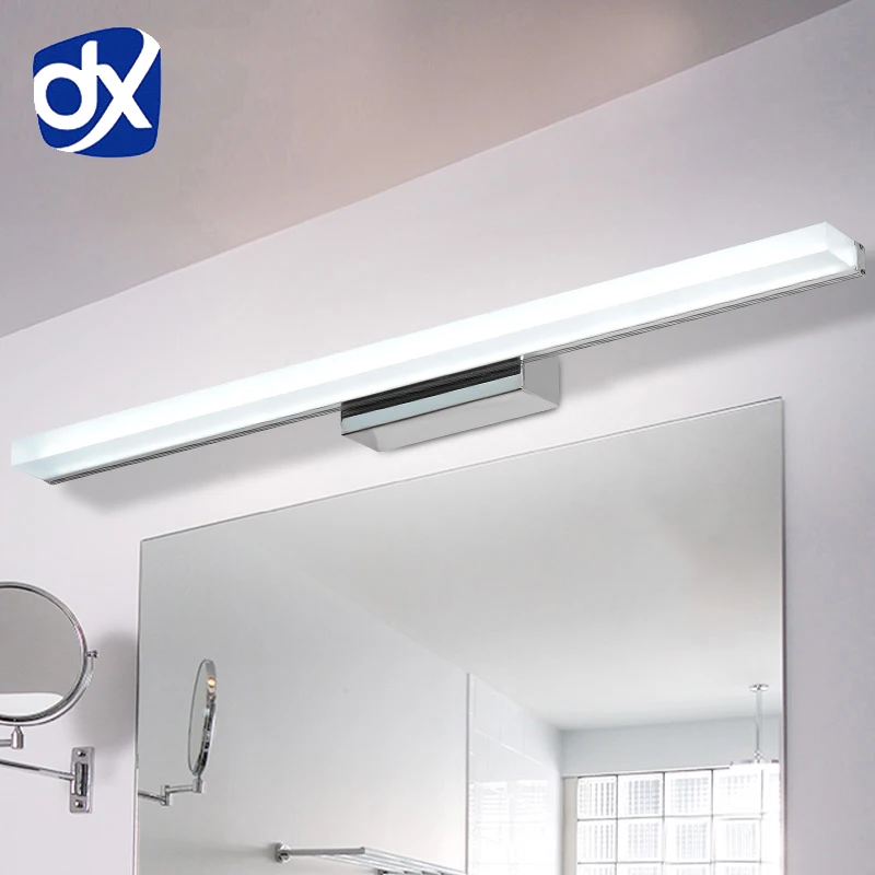 

DX Longer LED Mirror Light 0.4M~1.5M AC90-260V Modern Cosmetic Acrylic Wall lamp Bathroom Lighting Waterproof Free Shipping
