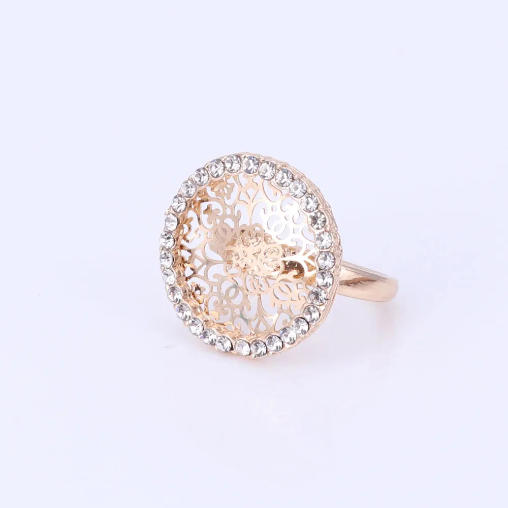 Комплект ювелирных украшений для женщин колье серьги браслет кольцо стразы |