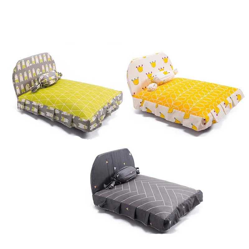 Comprar Cama De Estilo Nórdico Para Perros Y Gatos, Nido Lavable, Sofá Cama De Lujo Para Perros Pequeños Y Medianos, Almohada De Algodón Puro De Caramelo, Antideslizante Para Mascotas