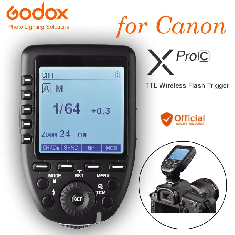 Godox XPro C Flash Trigger передатчик E TTL II 2 4G Беспроводная X СИСТЕМА HSS для Canon eos 760D 7D 6D 80D 70D 60D