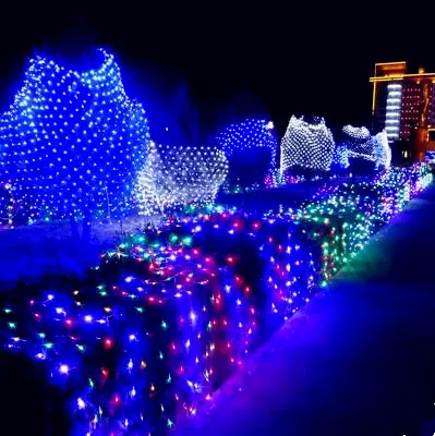 Новогодняя гирлянда 6x3 м светодиодные Рождественские огни уличное украшение
