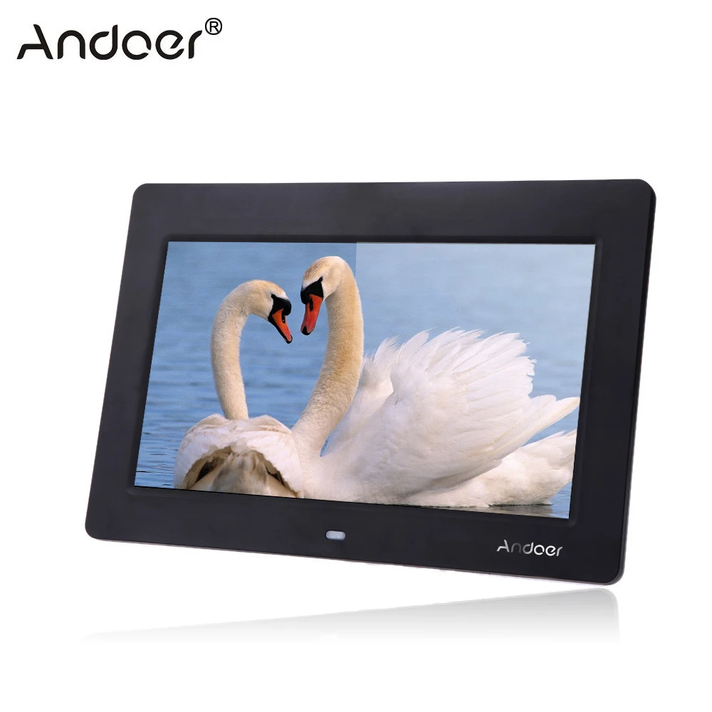 Andoer 10 ''HD настольная цифровая фоторамка TFT LCD 1024*600 часы MP3 MP4 кино плеер с пультом