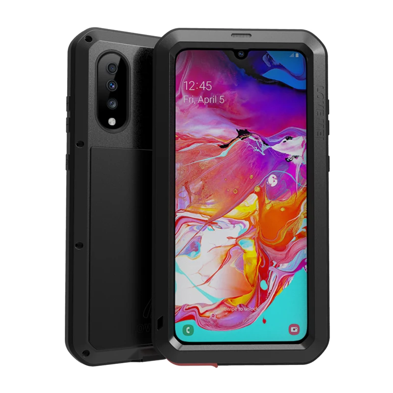 Gorilla glass LOVE MEI металлический бронированный водонепроницаемый чехол для Samsung Galaxy A70