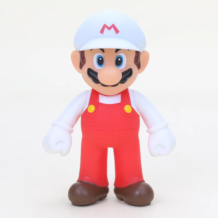 8-15 см Фигурки "Супер Марио" Super Mario Bros Bowser Koopa Yoshi Mario Odyssey ПВХ фигурка Луиджи Ослик Конг модель куклы игрушка - Цвет: white hat mario