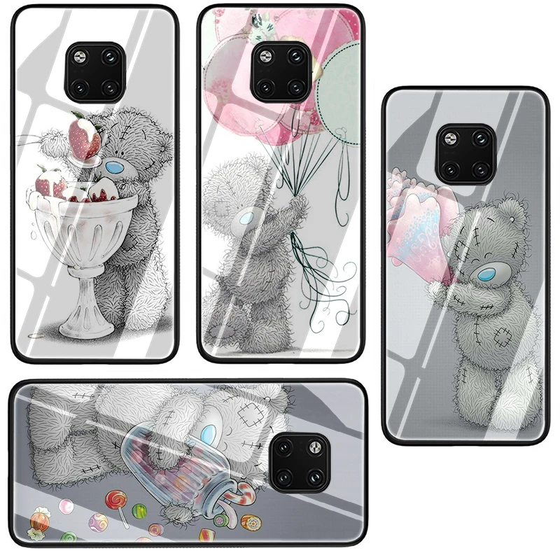 Чехол для телефона Teddy Me To You Bear из закаленного стекла Huawei P10 P20 P30 Mate 20 Honor 9 10 Lite 7A Pro 8X