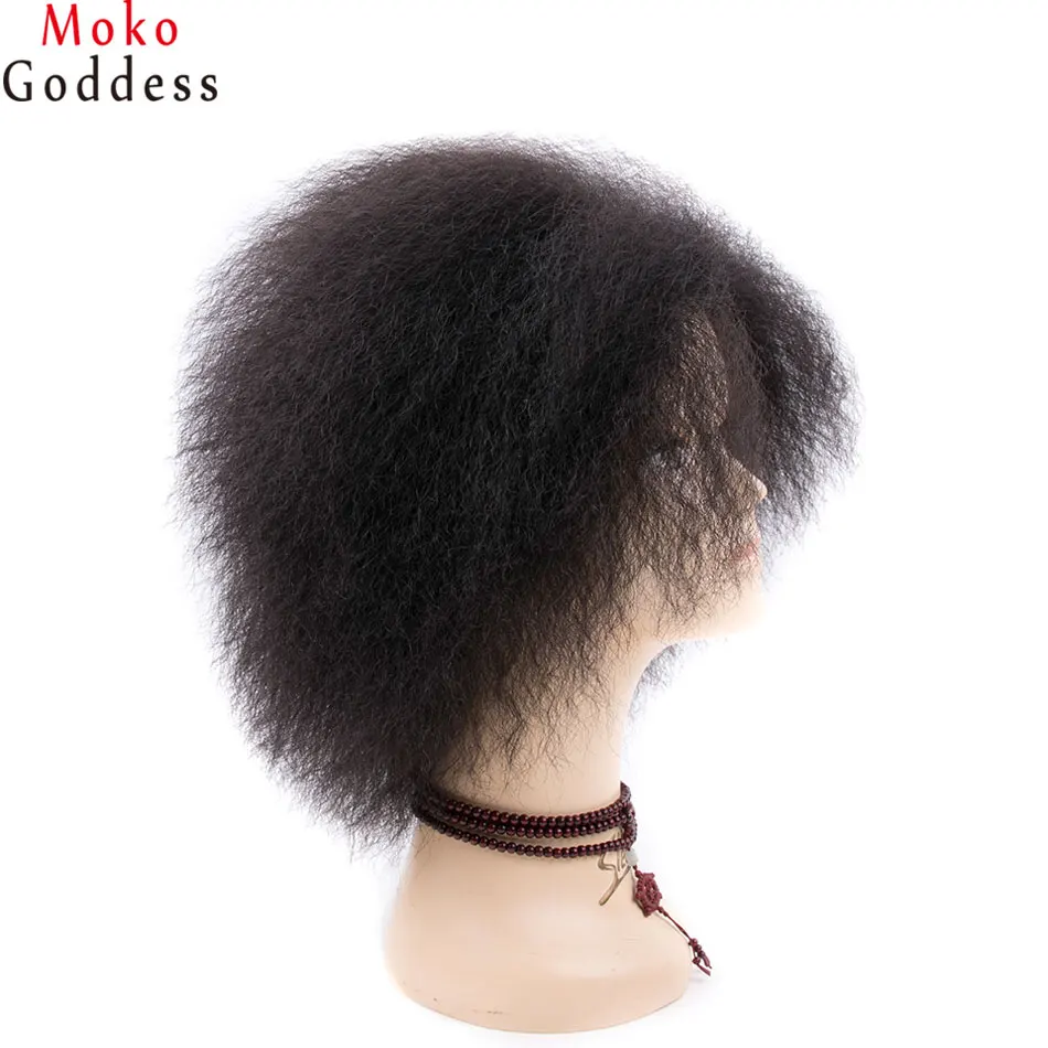 Mokogoddess короткие парики для черных женщин кудрявые вьющиеся волосы афро парик высокая температура Синтетические волосы женские парики