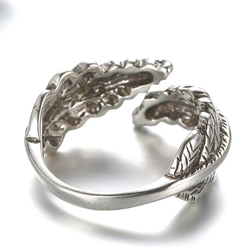Высокое качество Серебряный Цвет Дамы Кольцо Открытие ретро модные ангельские