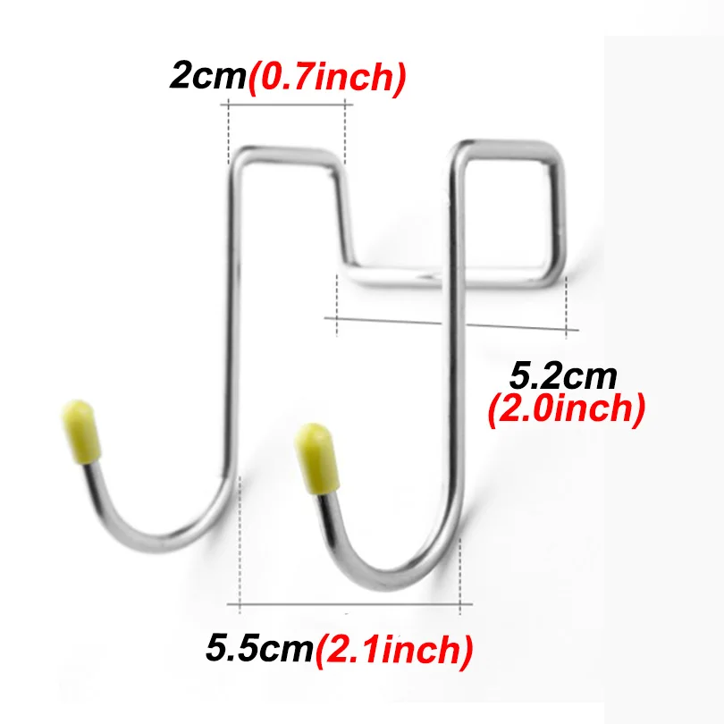 Дверные Крючки из нержавеющей стали двойной s образный крючок для кухонных