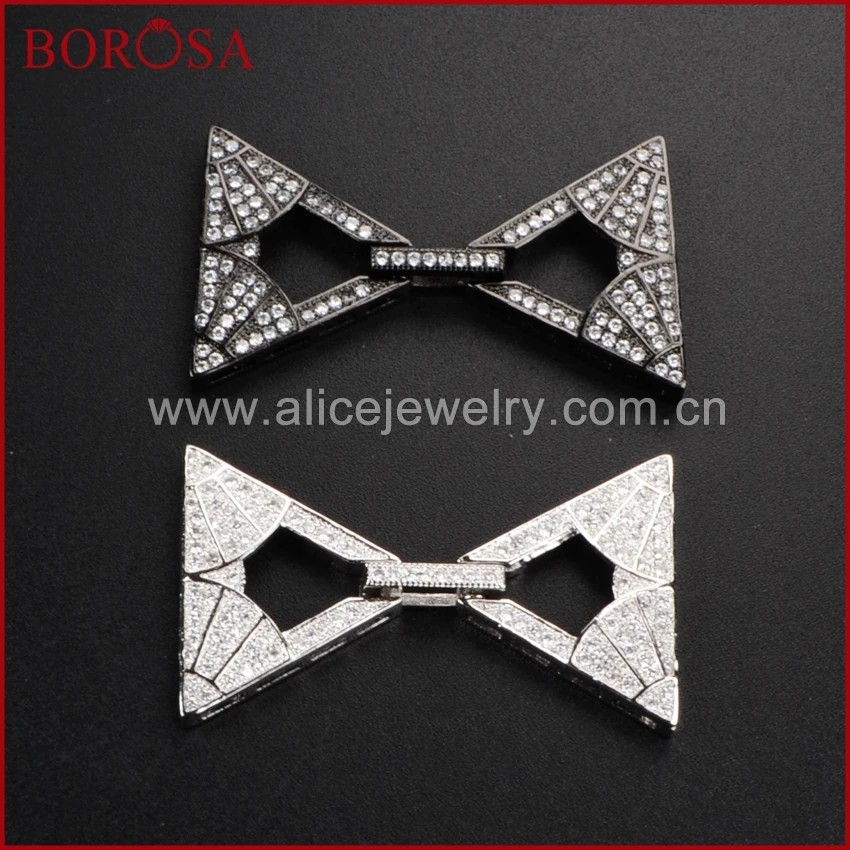 BOROSA смешанные Цвет Треугольники Bownot Асфальтовая CZ кубический цирконий