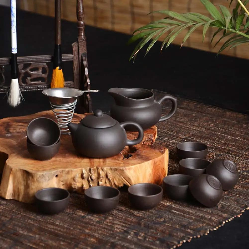 Чайный сервиз из пурпурного песка керамический чайный Кунг фу емкость для