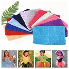 Для маленьких девочек 20*23 см 9 дюймов платья-пачки из кружева кроше короткие маечки нагрудная Обёрточная бумага широкая вязаная крючком топы набор сделай сам для платье-пачка поставки 8ZSH939