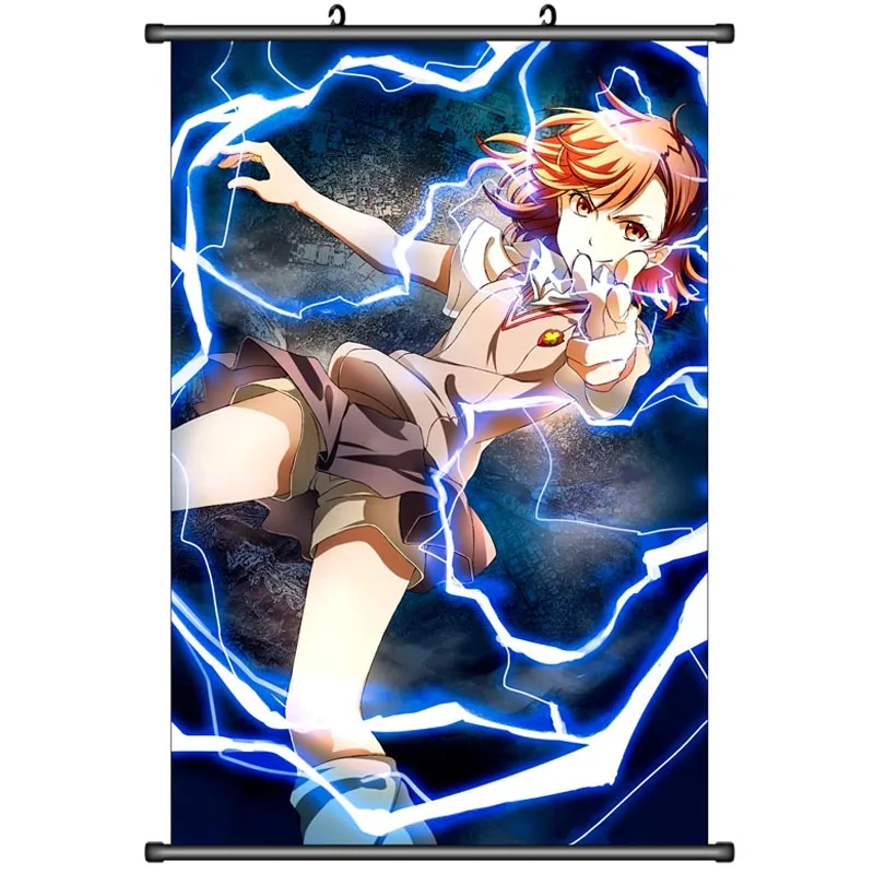 

Japanese Anime Toaru Kagaku no Rerugan A Certain Scientific Railgun Misaka Mikoto Shirai Kuroko Home Decor Wall Scroll Poster