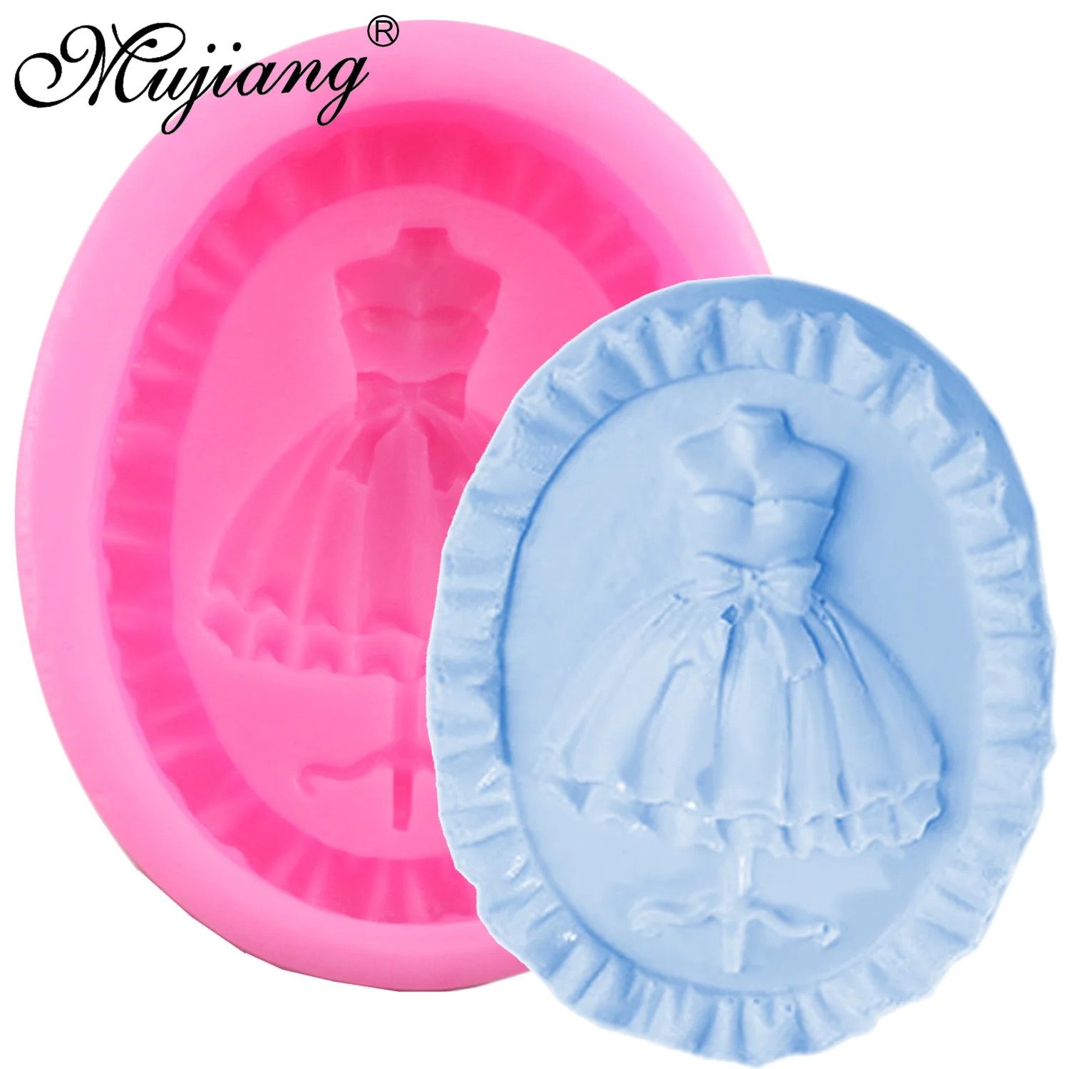 Силиконовая форма для мыла Mujiang 3D платья принцессы Свадебная вечеринка|silicone soap