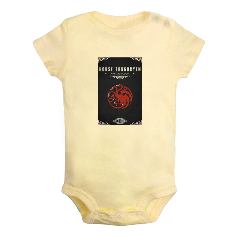 JaBaby2172YD Драконы Игра престолов Дом Таргариенов король десантный огонь и кровь комплекты одежды для новорожденного комбинезон младенческой Боди Одежда - Цвет: JaBaby2172YD