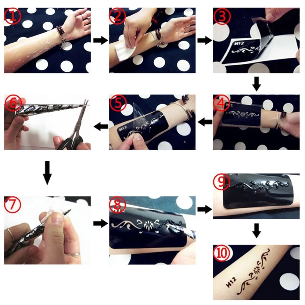 Грандиозный трафарет для хны цветочный узор рисование пастой женский маленький