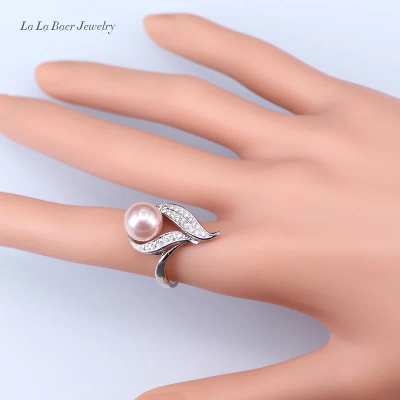 Винтажное серебро 925 бижутерия Модные полые капли воды с розовым искусственным