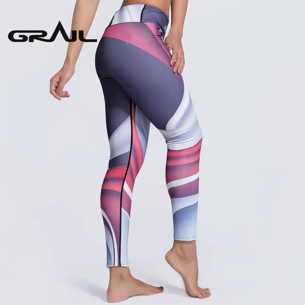 Штаны для йоги Женская Спортивная одежда Стиль Печатные юбки Фитнес Йога