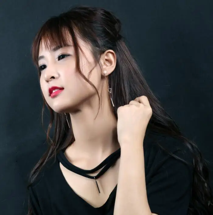 2017 самые популярные Нержавеющая сталь палку кисточкой ежедневно носить Серьги