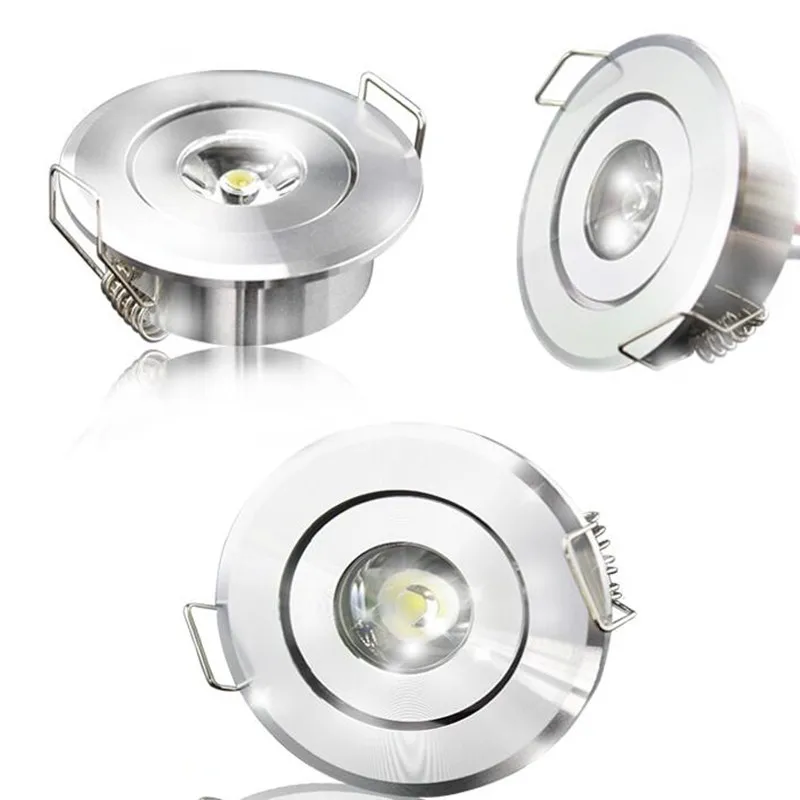 

LED Decorative Lights 1.5W DC12V Mini LED Spotlight Downlights Ceiling Lamps Adapter For Home Cabinet Kitchen Showcase Cupboard