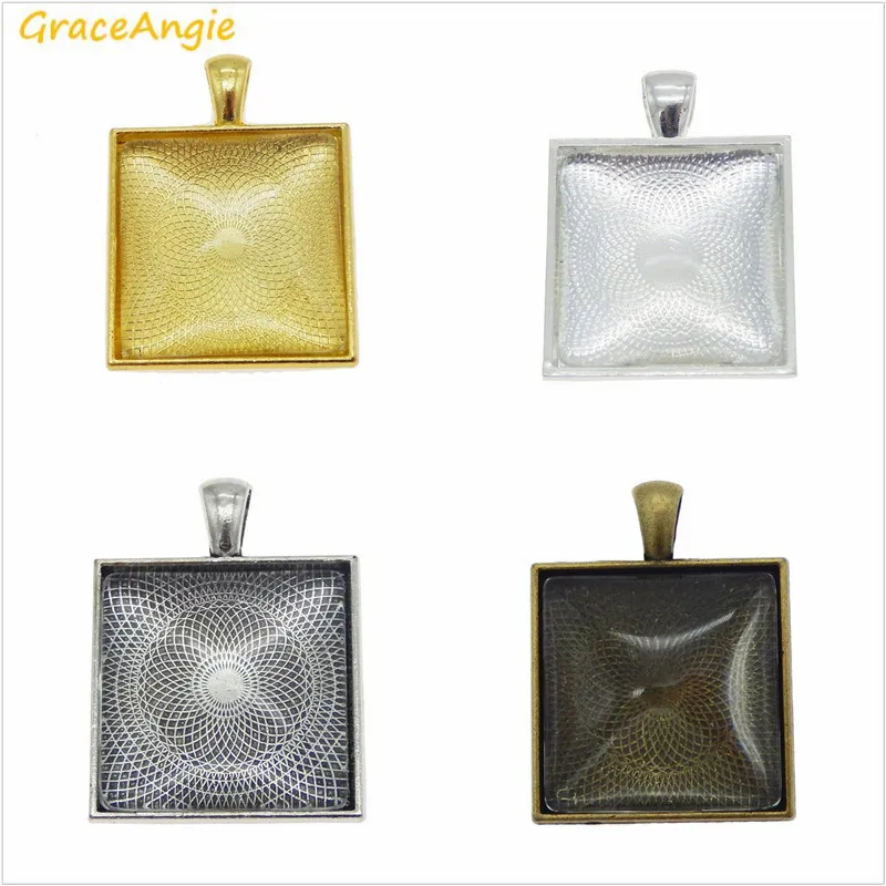 GraceAngie 4 комплекта комплект кабошонов Золото Серебро Бронза классический