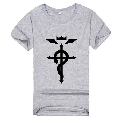 

Fullmetal Alchemist Cosplay T-shir Edward Elric Anime men t shirt Short-sleeve Cotton Tees Tops