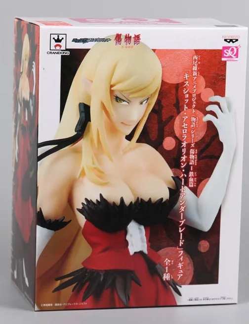Фигурка Oshino Shinobu Kissshot Kiss-Shot Оригинальная фигурка Banpresto senjougaхара Hitagi SQ 18 см из ПВХ
