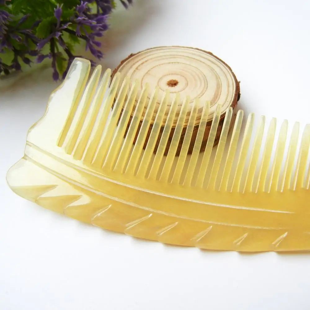 Hairbrush For Girl Hairdressing Combs Genuine Natural Peacock Comb Pure Handmade Portable Cute Bag Authentic Pattern Hot Sale