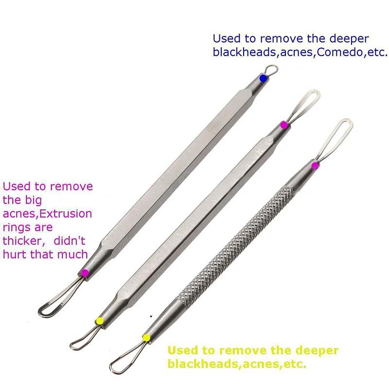 9 шт./компл. иглы для удаления угрей лица Инструменты инструмент ухода за кожей