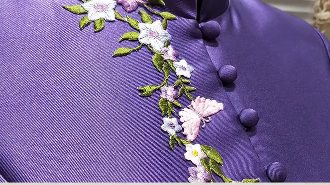 Костюм с вышивкой высокого класса в китайском стиле юбкой модное женское