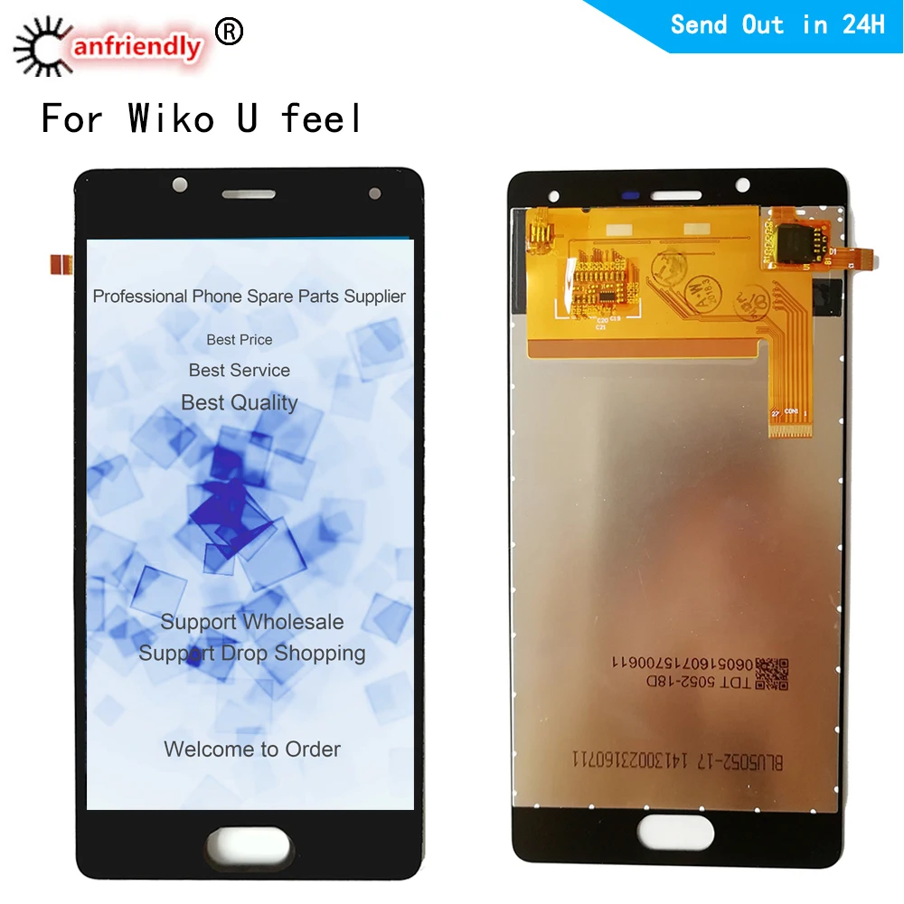 Pantalla LCD de 5,0 pulgadas para tel&eacute;fono m&oacute;vil, montaje de piezas de digitalizador de monitor con sensor de pantalla t&aacute;ctil, compatible con sistema de pantalla t&aacute;ctil, para tel&eacute;fono m&oacute;vil-1