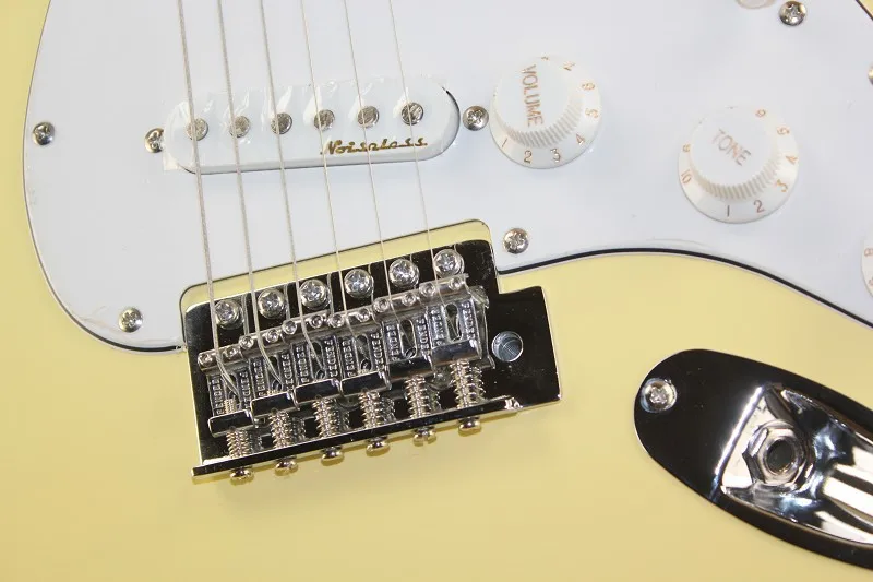 Stratocaster Scalloped гриф Dimarzio доставка Винтаж желтый крем Ингви Мальмстин Гитары