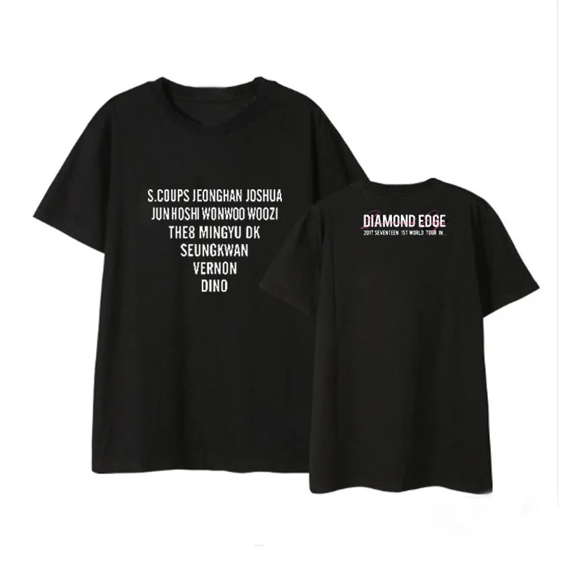 K-pop Seventeen concert the same short-sleeved T-shirt loose men and women around DIAMOND EDGE summer clothes kpop Женская одежда