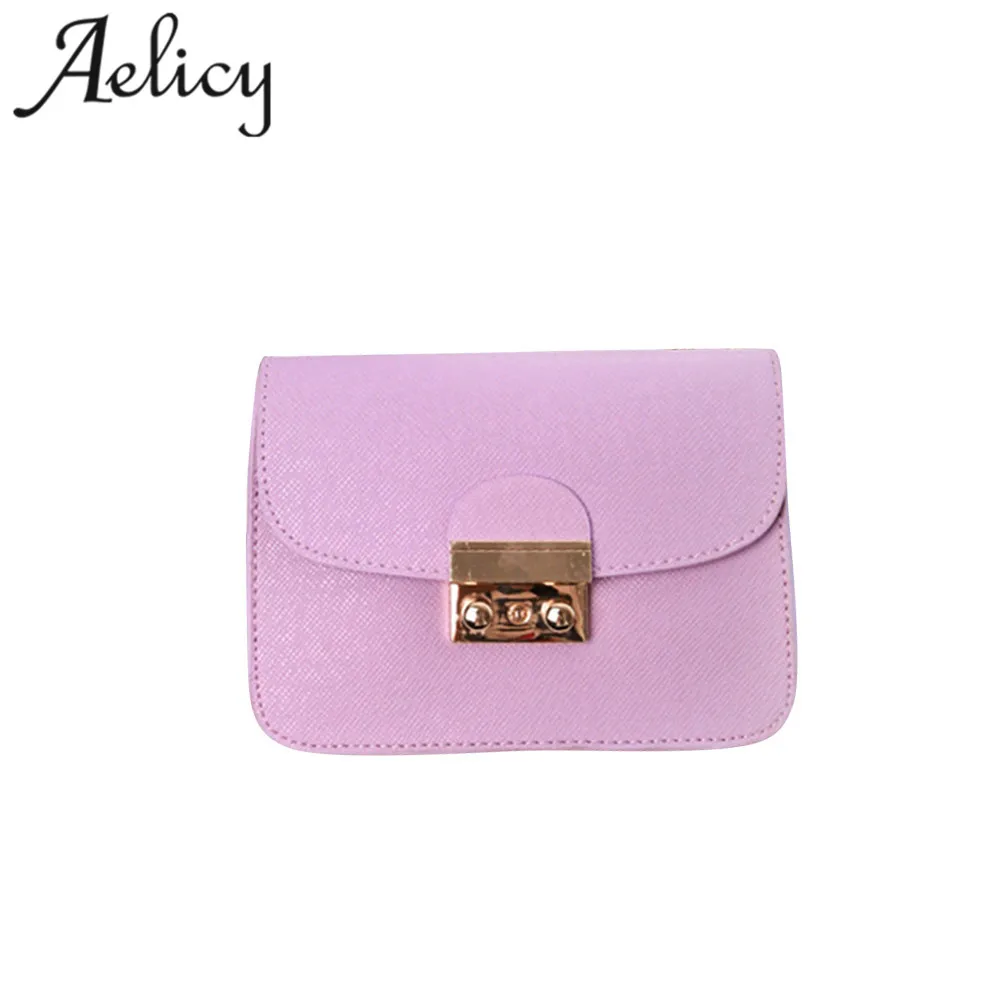 Aelicy женские Сумки из искусственной кожи на цепочке одноцветная сумка плечо мини