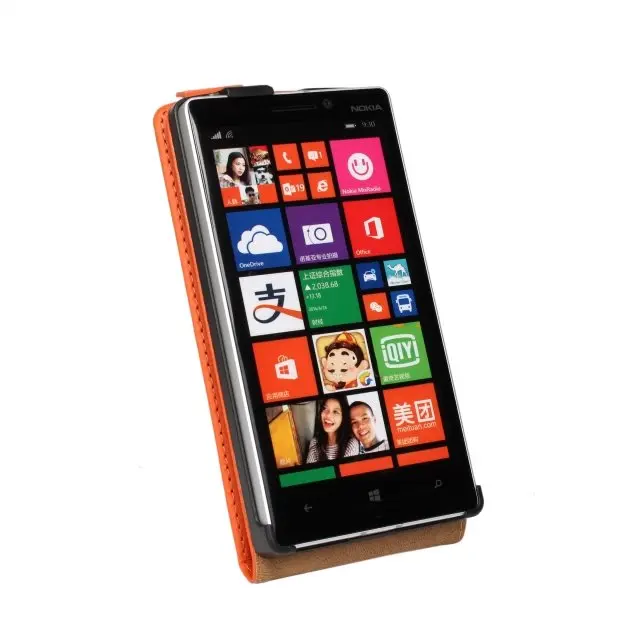 Чехол раскладушка для телефона Nokia Lumia 930 кожаный чехол ультратонкий Магнитный