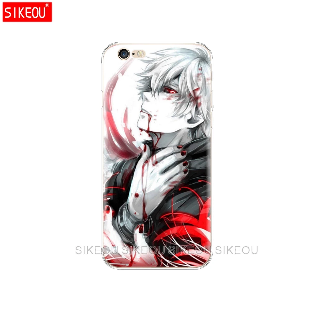 Силиконовый чехол для Iphone 6X8 7 6s 5 5S SE Plus 10 XR XS Max Case Tokyo Ghoul anime kaneki ken|Бамперы| |