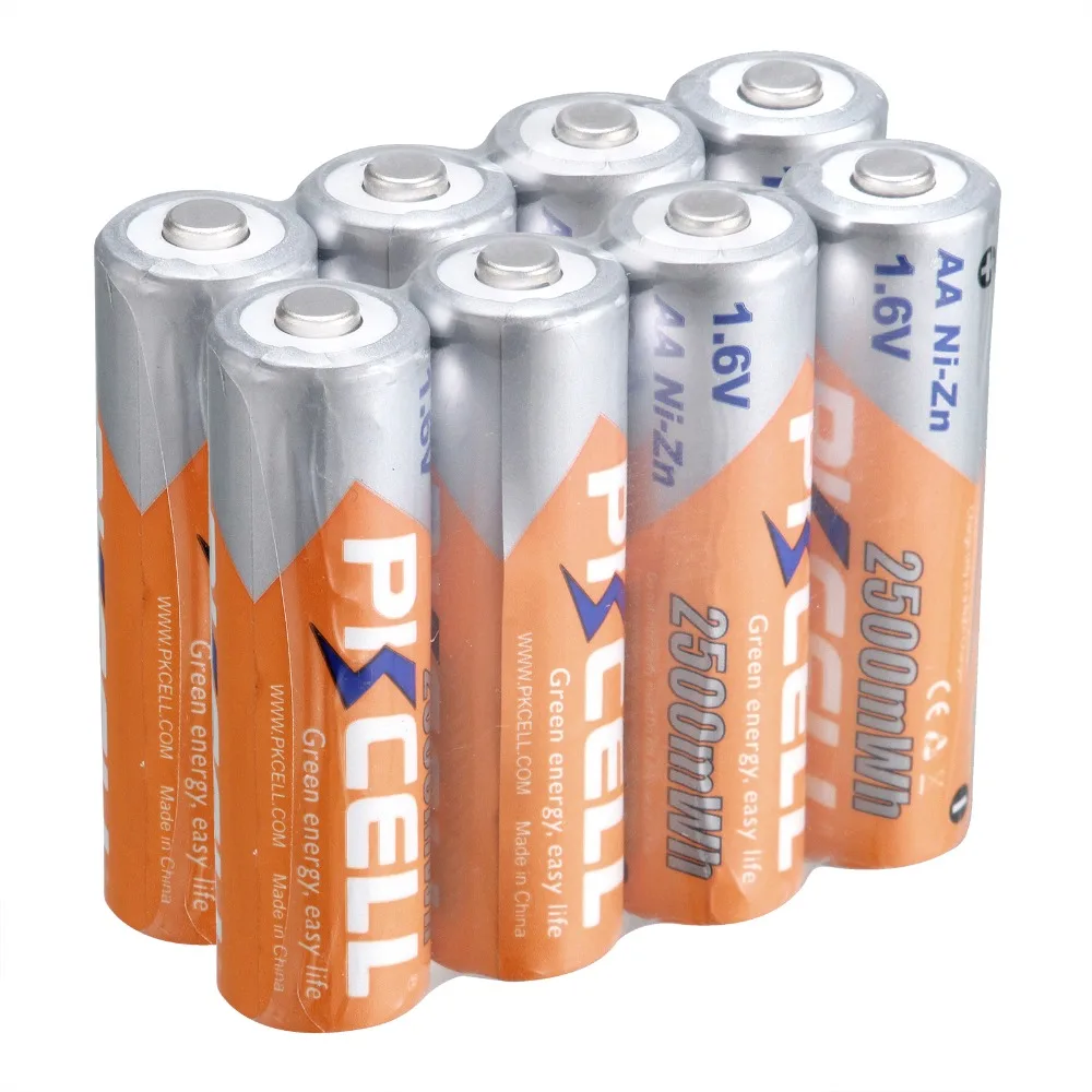 Аккумуляторные батарейки PKCELL AA NiZN Ni Zn 4x 2500MA 1 6 в для RC|Перезаряжаемые батареи| |