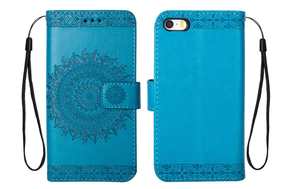 Синий Чехол для телефона Hoesje Funda Etui из искусственной кожи чехол для iPhone 5 5S SE 6 6S 7 8 Plus X 7Plus 6Plus с откидной крышкой из мягкого ТПУ - Цвет: Синий