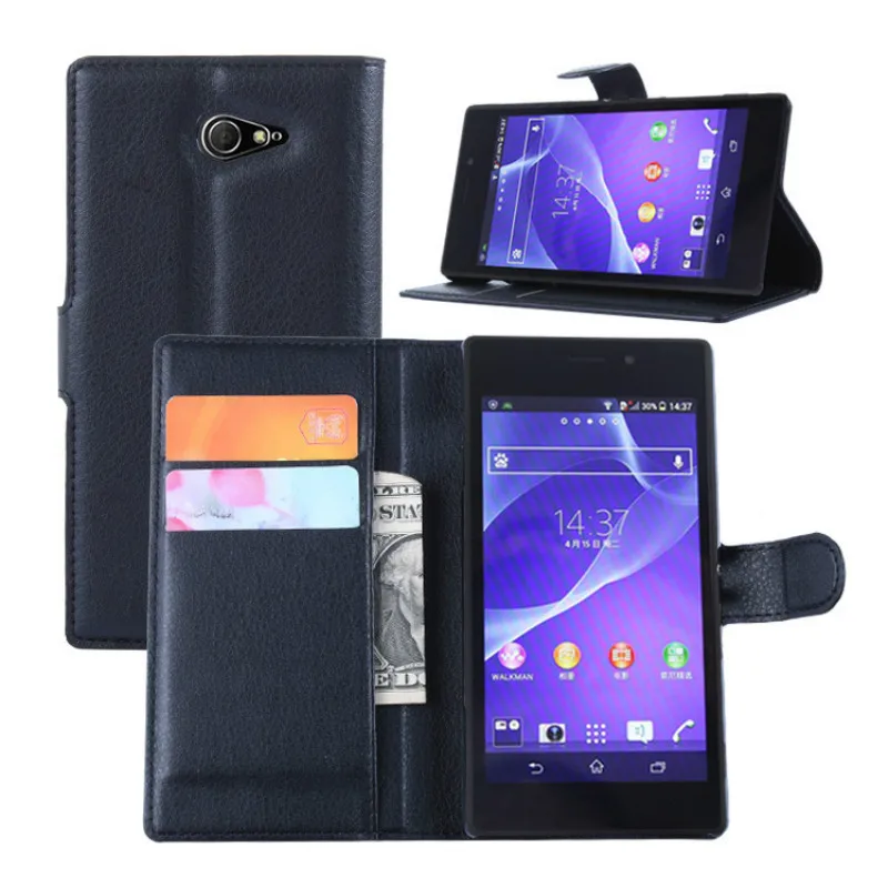 Брендовый Роскошный кошелек KOMY чехол из искусственной кожи для Sony Xperia M2 D2303