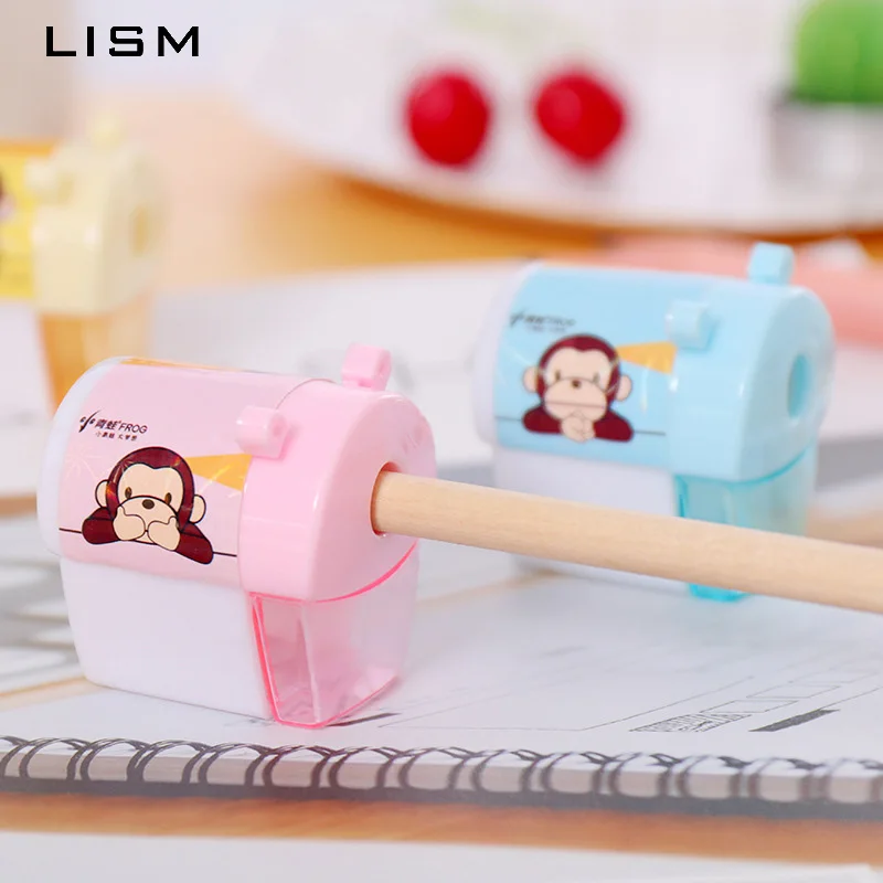 2 шт. милые Kawaii обезьяны дом Пластиковые автоматические точилки для карандашей