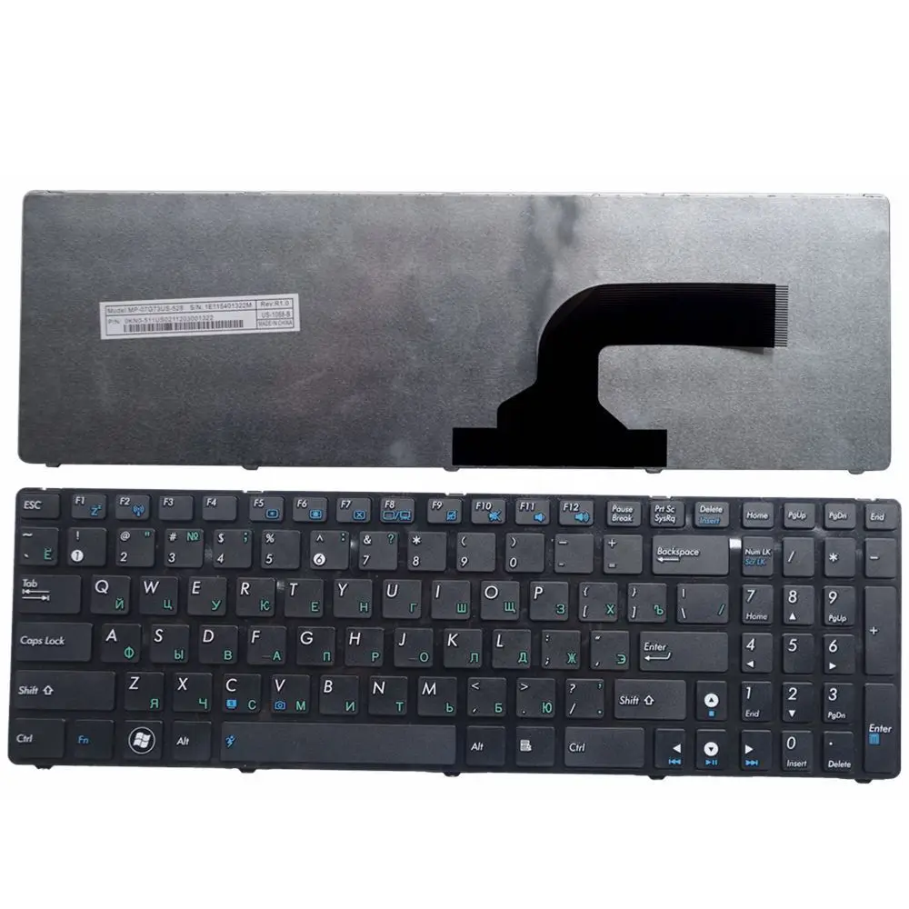 Русская клавиатура для ноутбука Asus K52 k53s X61 N61 G60 G51 MP-09Q33SU-528 V111462AS1 0KN0-E02 RU02 04GNV32KRU00-2 V111462AS1 ру - Цвет: Черный