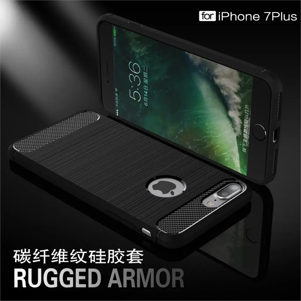 Чехол Youthsay для Apple iPhone 7 мягкий чехол из ТПУ и углеродного волокна телефона 4 7"|case