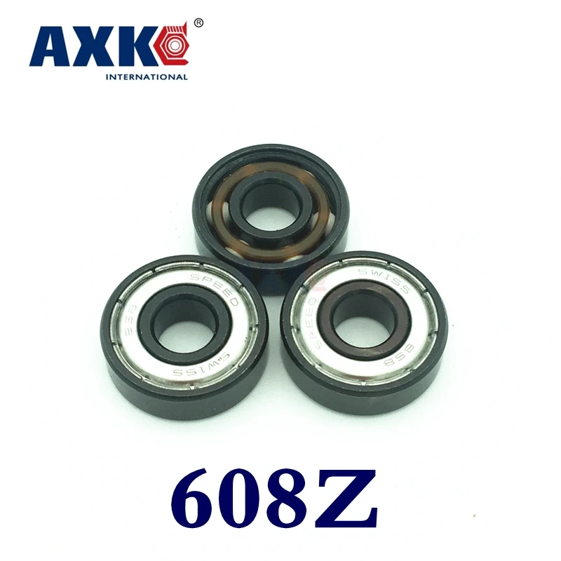 Rolamento Axk керамические швейцарские Bsb скорость 608 8*22*7 мм 608z Abec11 белые Zro2 шарики Si3n4 скейтборд подшипник катание ручной Спиннер