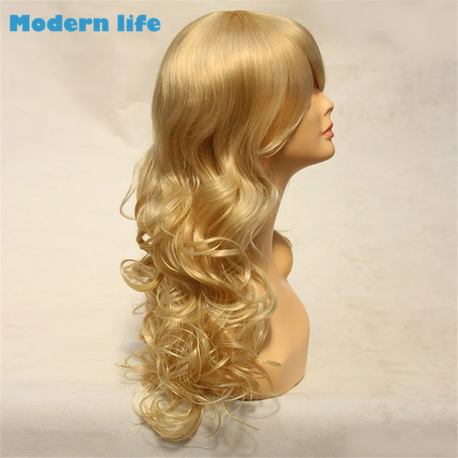 60 см смотрит естественным длинные волнистые блондинка синтетический парик