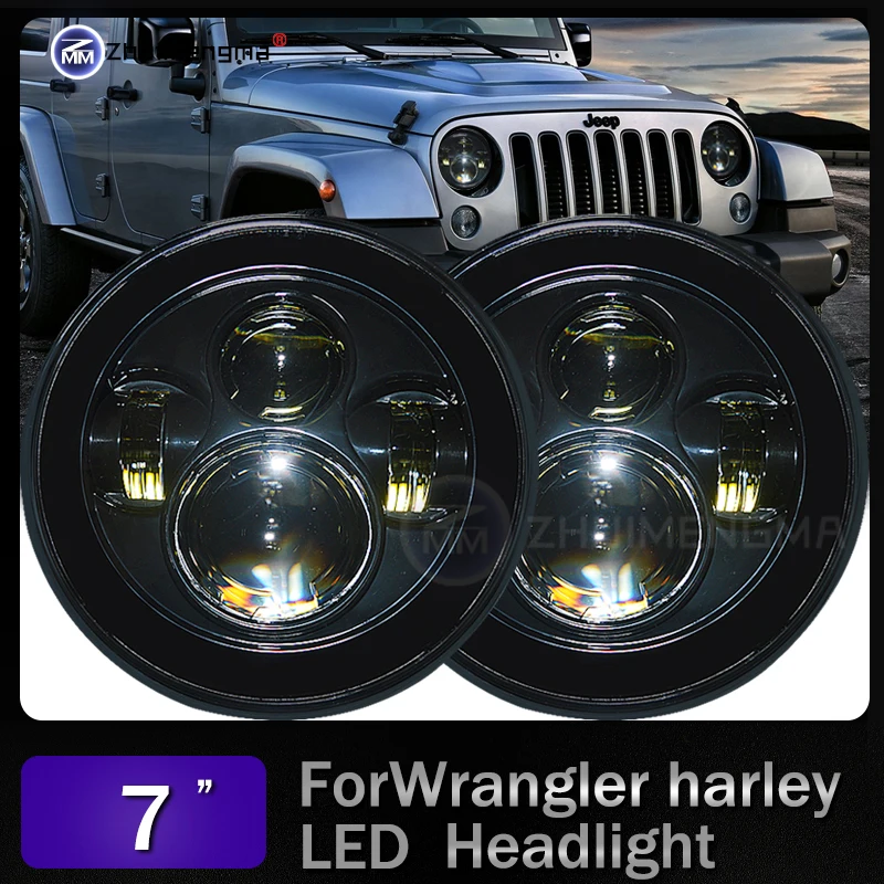 Для Jeep JK 7 &quotкруглых фар светодио дный для Wrangler 97 15 Hummer Toyota защитник 7&quot мотоцикл