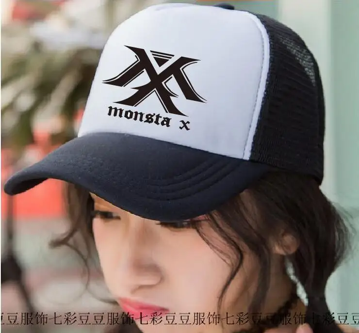 2017 бейсбольная кепка с логотипом kpop MONSTA X версия высокое качество K pop monsta альбом