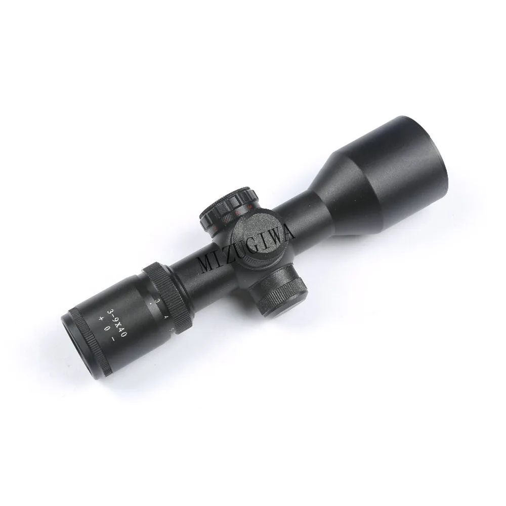 MIZUGIWA Hunting Tactical Rifle Illuminated Scope 3-9x40 V Red Green Mil-dot Reticle Optical Sight 20mm Rail Mount Weaver | Спорт и