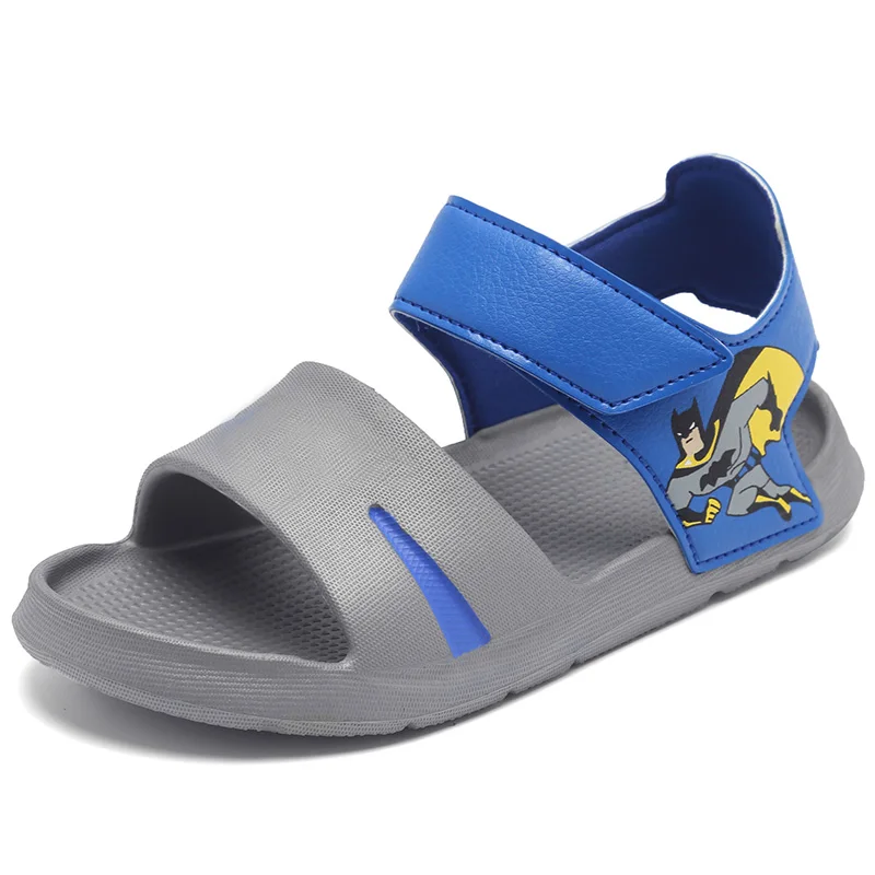 Летние супергерой Бэтмен Дети Сандалии 2018 фирменный логотип печать пляжные